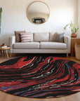 LOOMLAN Rugs Aureva Black Washable Indoor-Outdoor Rug