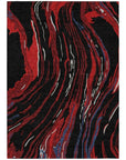 LOOMLAN Rugs Aureva Black Washable Indoor-Outdoor Rug