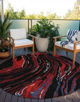 LOOMLAN Rugs Aureva Black Washable Indoor-Outdoor Rug