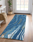 LOOMLAN Rugs Aureva Navy Washable Indoor-Outdoor Rug