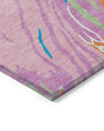 LOOMLAN Rugs Aureva Pink Washable Indoor-Outdoor Rug