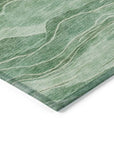 LOOMLAN Rugs Aurienne Green Washable Indoor-Outdoor Rug