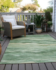 LOOMLAN Rugs Aurienne Green Washable Indoor-Outdoor Rug