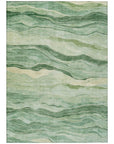 LOOMLAN Rugs Aurienne Green Washable Indoor-Outdoor Rug