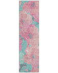 LOOMLAN Rugs Aurithra Pink Washable Indoor-Outdoor Rug