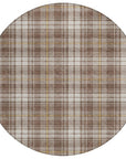 LOOMLAN Rugs Aurora Brown Washable Indoor-Outdoor Rug
