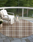 LOOMLAN Rugs Aurora Brown Washable Indoor-Outdoor Rug