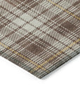 LOOMLAN Rugs Aurora Brown Washable Indoor-Outdoor Rug