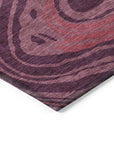 LOOMLAN Rugs Avelia Red Washable Indoor-Outdoor Rug