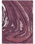 LOOMLAN Rugs Avelia Red Washable Indoor-Outdoor Rug
