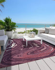LOOMLAN Rugs Avelia Red Washable Indoor-Outdoor Rug