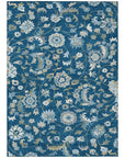 LOOMLAN Rugs Aveline Blue Washable Indoor-Outdoor Rug