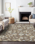 LOOMLAN Rugs Aveline Chocolate Washable Indoor-Outdoor Rug