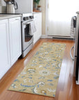 LOOMLAN Rugs Aveline Gold Washable Indoor-Outdoor Rug