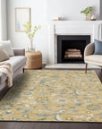 LOOMLAN Rugs Aveline Gold Washable Indoor-Outdoor Rug