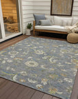 LOOMLAN Rugs Aveline Gray Washable Indoor-Outdoor Rug
