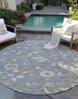 LOOMLAN Rugs Aveline Gray Washable Indoor-Outdoor Rug