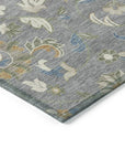 LOOMLAN Rugs Aveline Gray Washable Indoor-Outdoor Rug