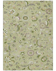 LOOMLAN Rugs Aveline Green Washable Indoor-Outdoor Rug