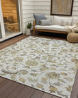 LOOMLAN Rugs Aveline Ivory Washable Indoor-Outdoor Rug