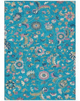 LOOMLAN Rugs Aveline Teal Washable Indoor-Outdoor Rug