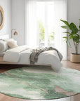 LOOMLAN Rugs Avelora Green Washable Indoor-Outdoor Rug