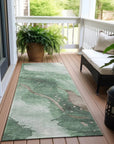 LOOMLAN Rugs Avelora Green Washable Indoor-Outdoor Rug