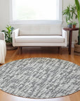 LOOMLAN Rugs Ayani Gray Washable Indoor-Outdoor Rug