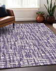 LOOMLAN Rugs Ayani Purple Washable Indoor-Outdoor Rug