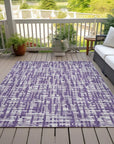 LOOMLAN Rugs Ayani Purple Washable Indoor-Outdoor Rug