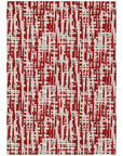 LOOMLAN Rugs Ayani Red Washable Indoor-Outdoor Rug