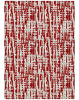LOOMLAN Rugs Ayani Red Washable Indoor-Outdoor Rug