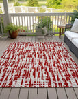 LOOMLAN Rugs Ayani Red Washable Indoor-Outdoor Rug