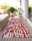 LOOMLAN Rugs Ayani Red Washable Indoor-Outdoor Rug