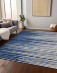 LOOMLAN Rugs Ayra Blue Washable Indoor-Outdoor Rug