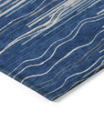 LOOMLAN Rugs Ayra Blue Washable Indoor-Outdoor Rug