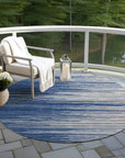 LOOMLAN Rugs Ayra Blue Washable Indoor-Outdoor Rug