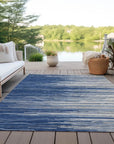 LOOMLAN Rugs Ayra Blue Washable Indoor-Outdoor Rug