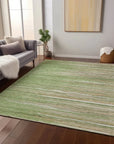 LOOMLAN Rugs Ayra Green Washable Indoor-Outdoor Rug