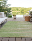 LOOMLAN Rugs Ayra Green Washable Indoor-Outdoor Rug