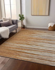 LOOMLAN Rugs Ayra Orange Washable Indoor-Outdoor Rug