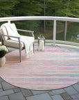 LOOMLAN Rugs Ayra Pink Washable Indoor-Outdoor Rug