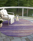 LOOMLAN Rugs Ayra Purple Washable Indoor-Outdoor Rug