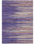 LOOMLAN Rugs Ayra Purple Washable Indoor-Outdoor Rug
