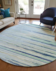 LOOMLAN Rugs Ayra Sky Washable Indoor-Outdoor Rug