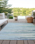 LOOMLAN Rugs Ayra Sky Washable Indoor-Outdoor Rug