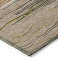 LOOMLAN Rugs Ayra Taupe Washable Indoor-Outdoor Rug