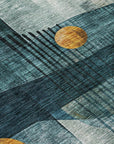 LOOMLAN Rugs Aza Teal Washable Indoor-Outdoor Rug