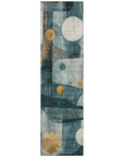 LOOMLAN Rugs Aza Teal Washable Indoor-Outdoor Rug