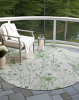 LOOMLAN Rugs Azaleth Green Washable Indoor-Outdoor Rug